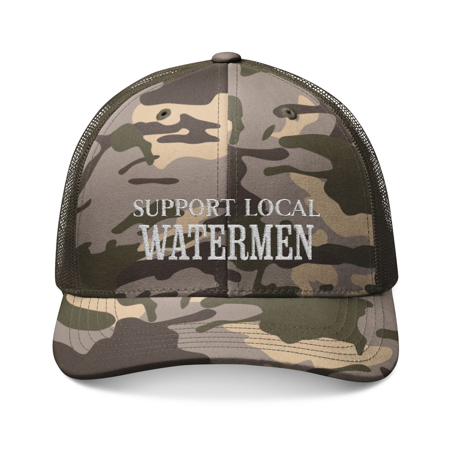 Support Local Watermen Camouflage Trucker Hat