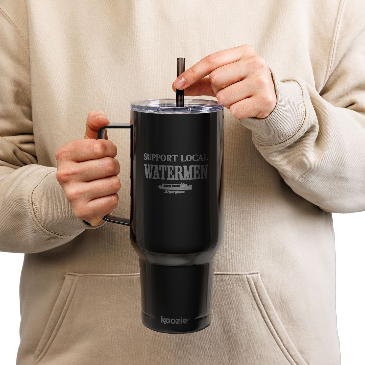 Support Local Watermen Engraved 40oz Tumbler